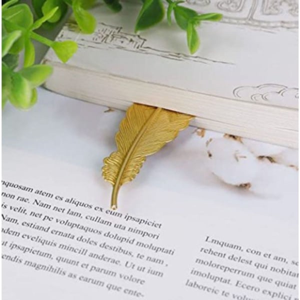 Metal Feather Bookmarks Simple Elegant and Thin Feather-shaped Bookmarks KLB