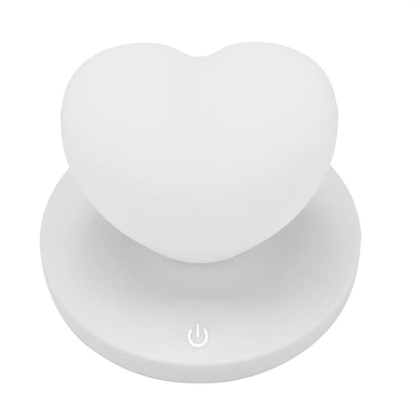 Vakker hjerteformet LED-nattlys med USB-ladefunksjon KLB
