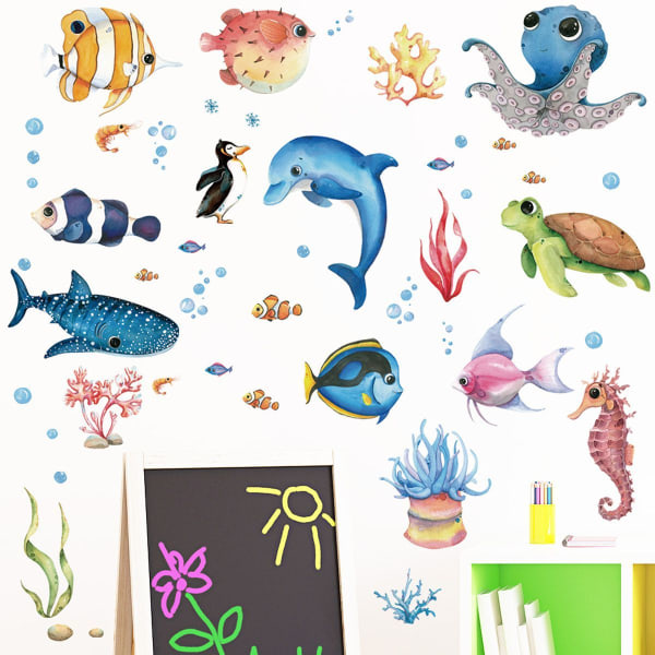 Under The Sea Koristeelliset Kuori ja Tikku Kalan ja O' Seinätarrat KLB
