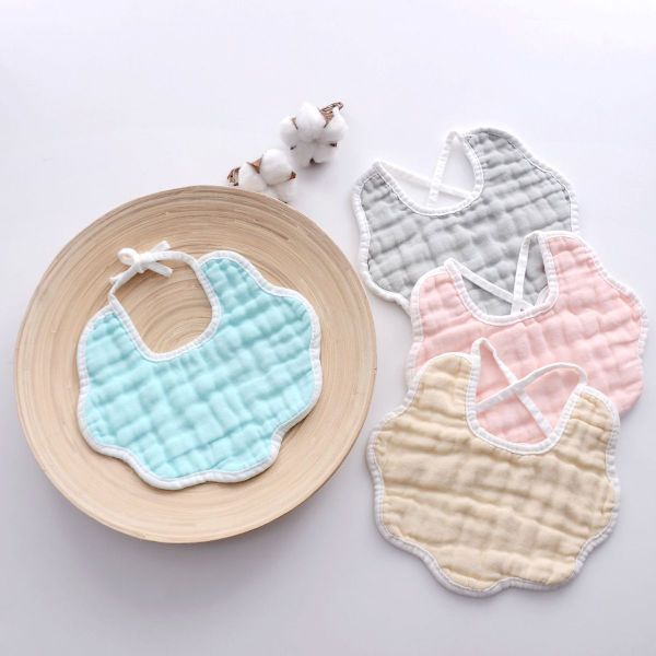 Pakke med baby-savlesmække - Unisex, bløde og absorberende - 8 lag - KLB