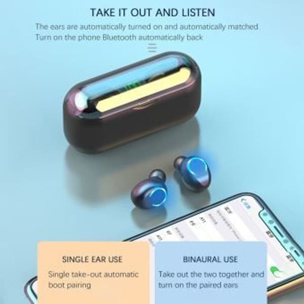 F9-8 Bluetooth5.0 Trådløse Stereo Hovedtelefoner Sort