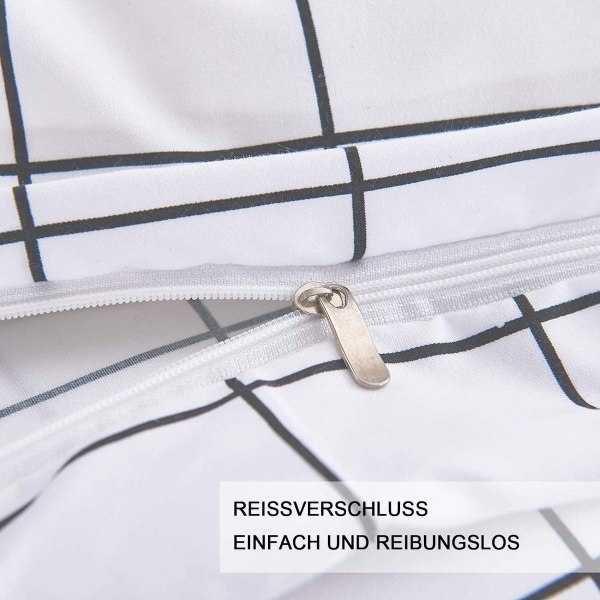 Rutete sengetøy + 2 rutete putetrekk mikrofiber dynetrekk KLB