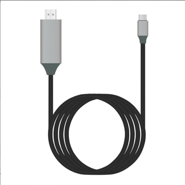 S8 S9 Mobiltelefon Adapter Kabel Typ C till HDMI USB3.1 Android Svart