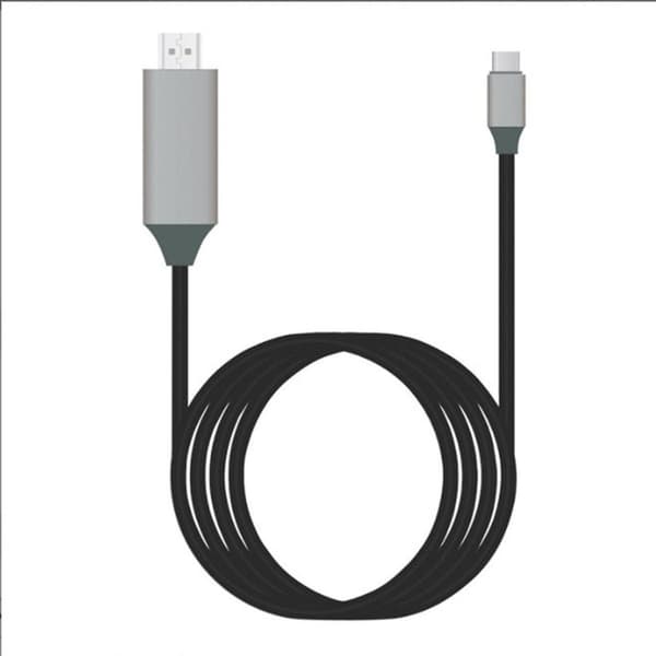 S8 S9 Mobiltelefon Adapterkabel Type C til HDMI USB3.1 Android Svart