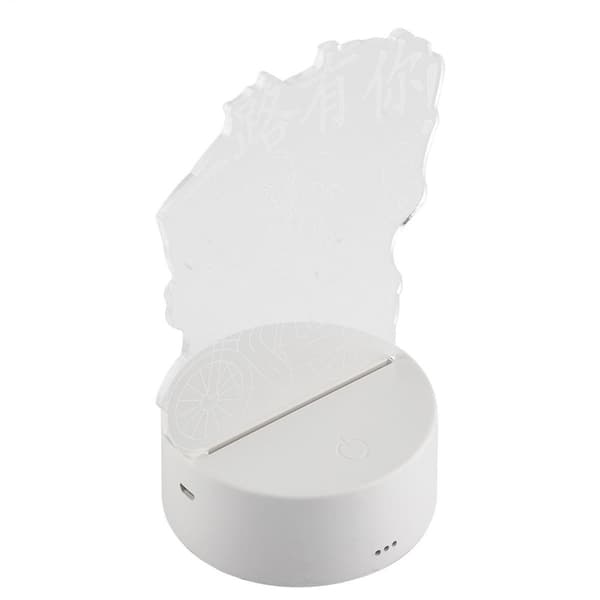 USB 4,5V sju-färgad lampbas, touch switch, akrylmönster KLB