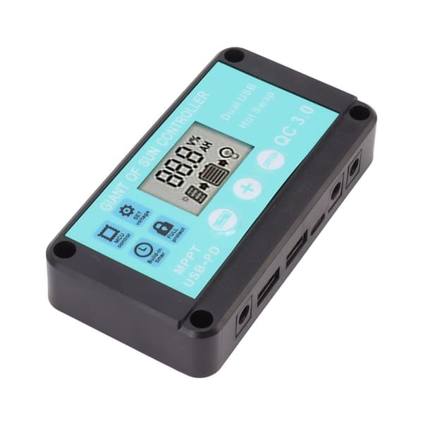 Solcelle ladekontroller dobbel USB utgang hurtiglading solcelle KLB