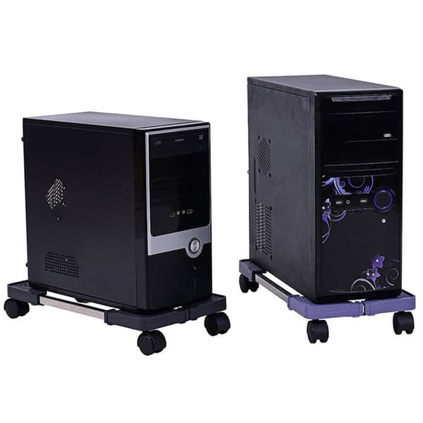 Stativ Datamaskin Skrivebord Stativ Universell Justerbar CPU Holder med 4