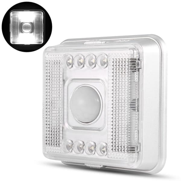 8LED Kvadratisk Bevegelses IR Sensor Nattlys Menneskekropp KLB