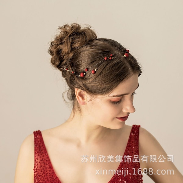 Rote Hair Accessories, Brautstirnb nder, Hochzeitsdiademe