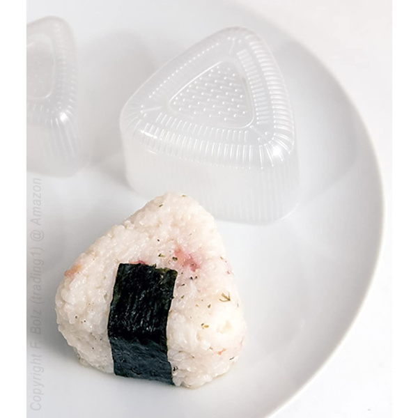 2 stk. Form (stor) til japansk Onigiri Maker Risboller Trekant Triangulær Sushiform Nigiri Nori Risform