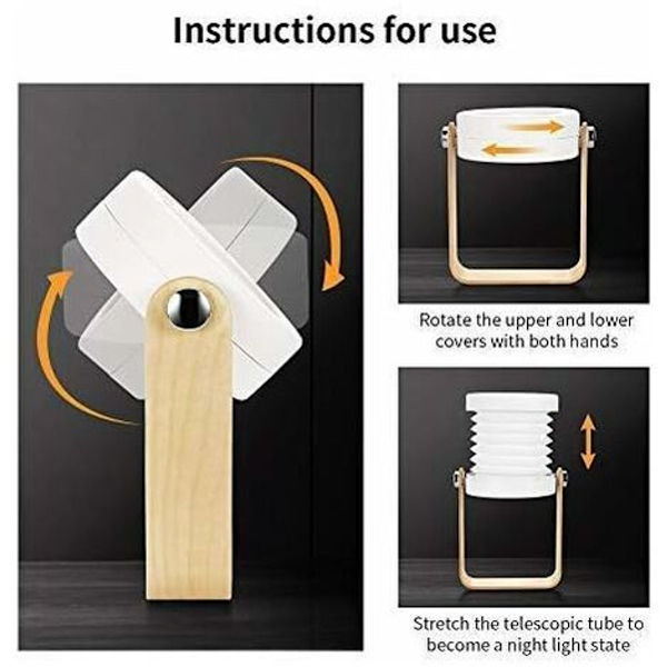 Dæmpbar touch-lysbordslampe, sengebordslamper KLB
