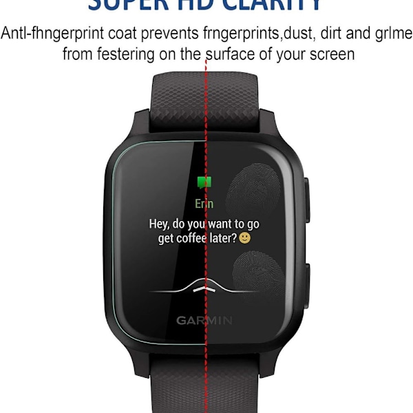 6 kpl näytönsuojia, jotka sopivat Garmin Venu Sq- ja Garmin-laitteisiin