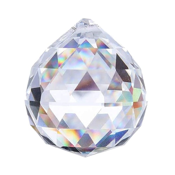 Kristallsolfångare, klart glas, kristallkula, prisma, Feng Shui