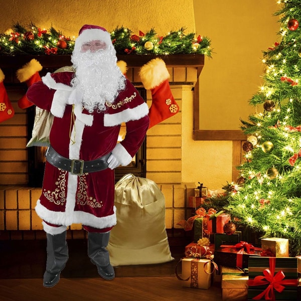 Jultomtekostym för män Julgransfest Cosplay för vuxna KLB