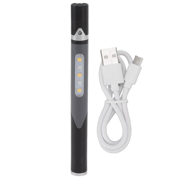 Kynä taskulamppu, USB-lataus, 3 valonlähdettä, LED-siruleike KLB