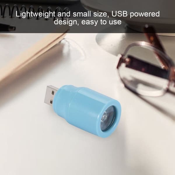 5V 1W langtidsholdbar mini USB LED-lampe i plast til studie KLB