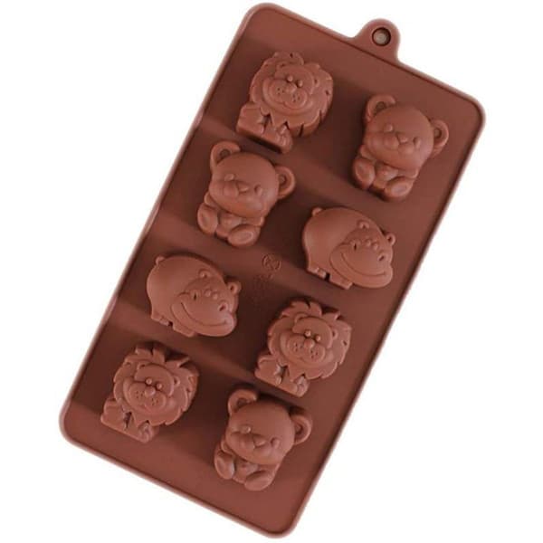 Silikone bageforme sæt med 2 dyrefigurer, non-stick, ikke-giftig