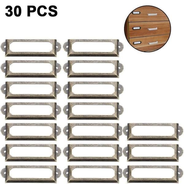 30-pack etikettramar etiketram etiketthållare grön brons