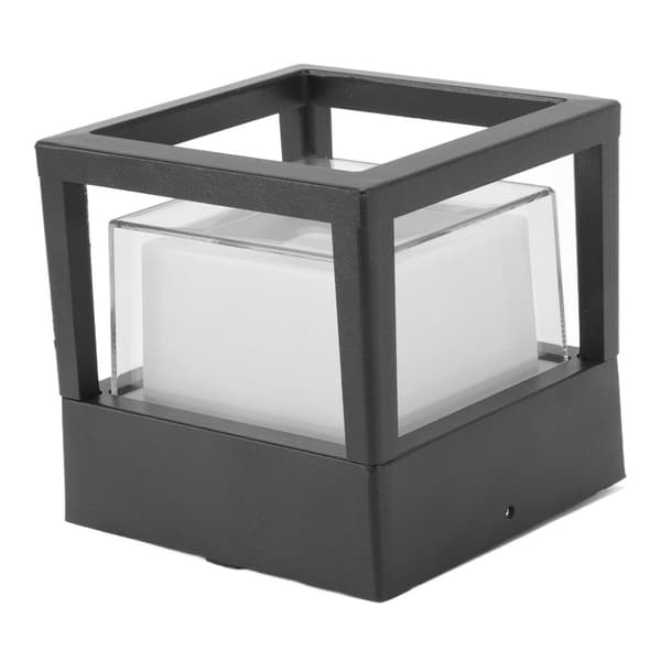 Vedenpitävät LED-seinävalot, musta kuori, terassin aita KLB