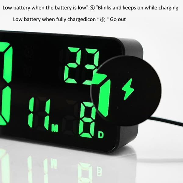 6625D Enkel Multifunktionell Väggklocka LED Klocka Mute Restid Multipel Alarmklockor (se