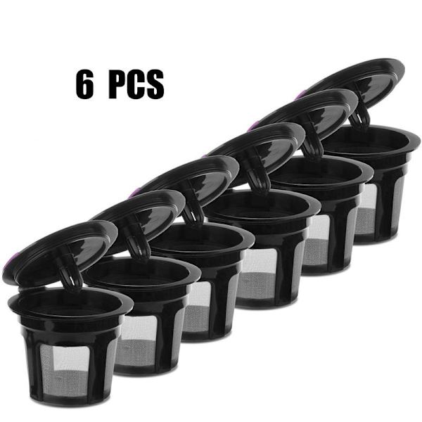 Kaffe filter, 6-pack, återanvändbara, påfyllningsbara K-Cup kaffe