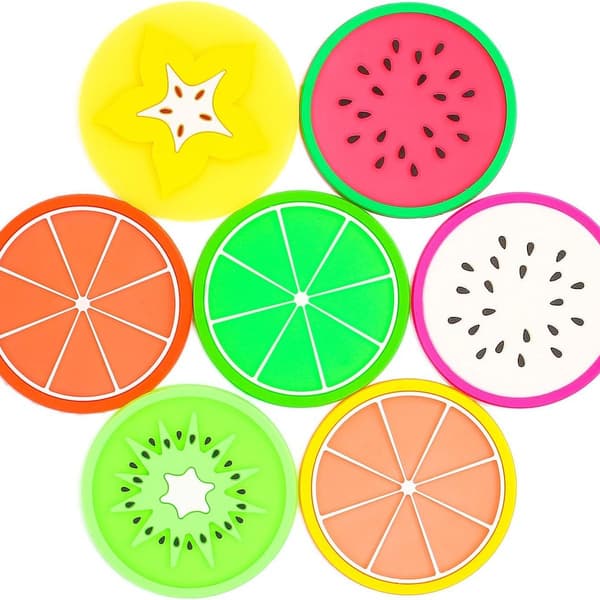 Frukt Underlägg 7 Pack 3.5\" Halkfria Underlägg Värmeisolering KLB