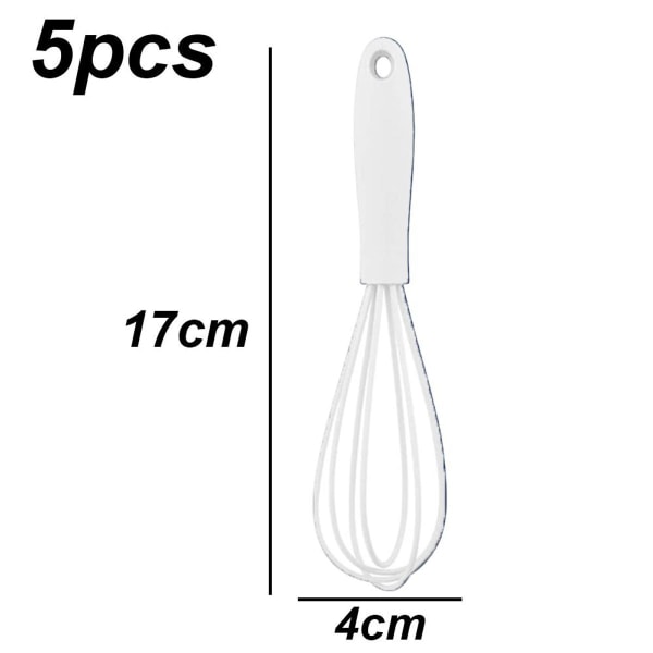 Silikonvisp Kjøkkenredskap 5stk Mini Silikonvisp for Hvit KLB