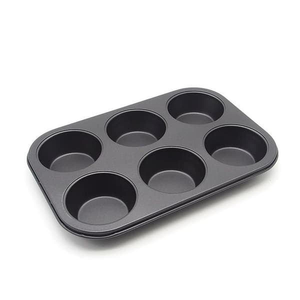 Silikonmuffinsform, muffinsform för 6 muffins, för cupcakes, muffinsbakform