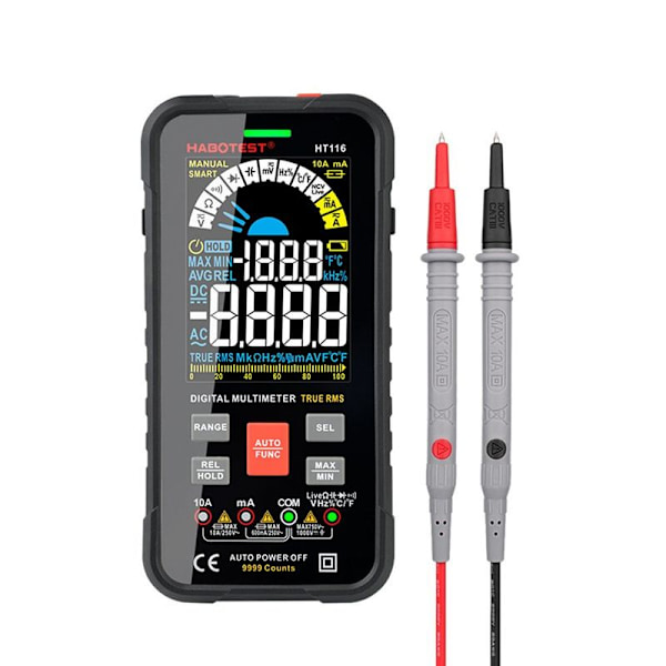 Digitalt multimeter med 10000 tellinger, Kaiweets KM601 Intelligent