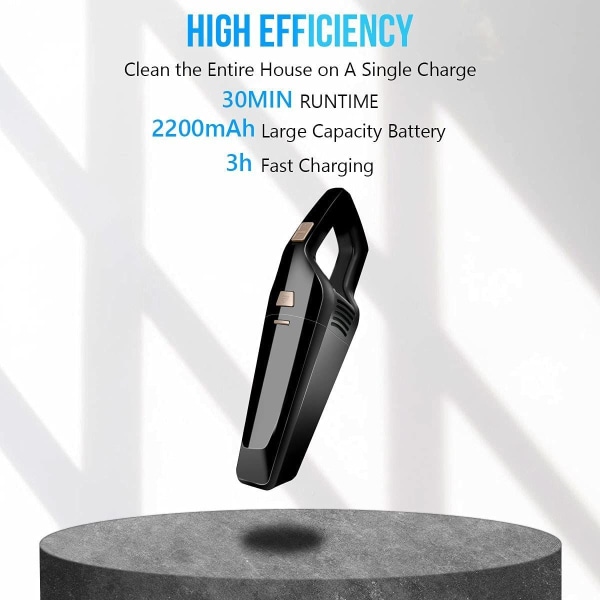 Håndholdt støvsuger, 120W 2200mAh genopladelig ledningsfri bordstøvsuger, bærbar