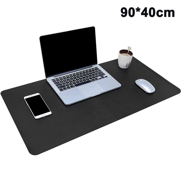 Stor musematte (900 x 400 x 2 mm), vanntett skrivebordspute i sort