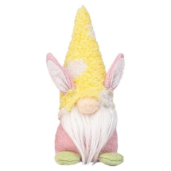 Påsktomte dekorationer, älva plyschdocka kanin gåva ornament gul