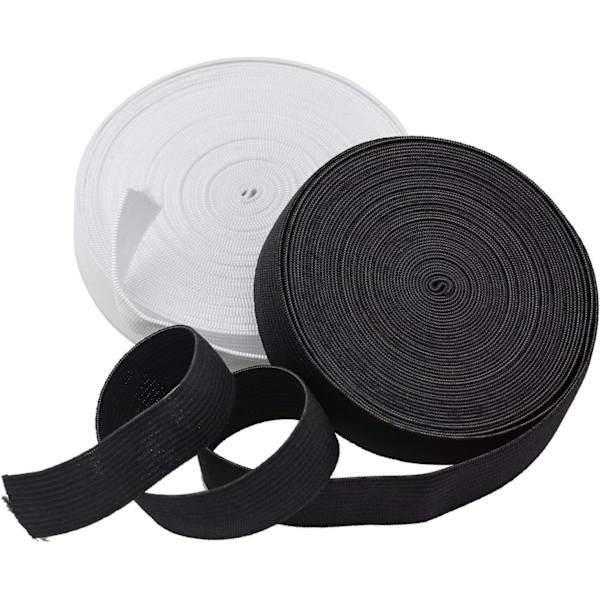 Gummibånd, 20 mm bred, 5 m, vævet elastisk gummibånd til syning