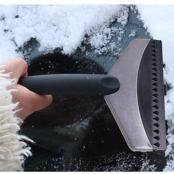 Snøskuffe i rustfritt stål for fjerning av snø fra bil, avriming og isfjerning
