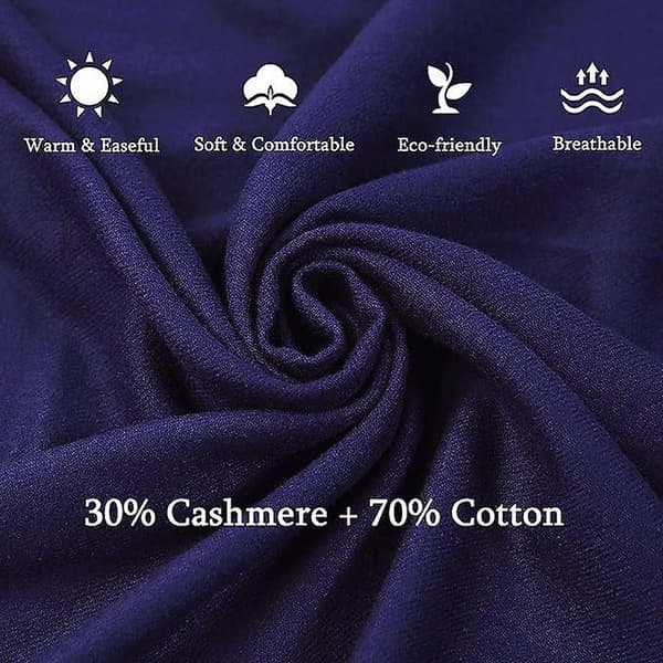Cashmere Shawl Shawl - Blød 70*200CM (Blå)