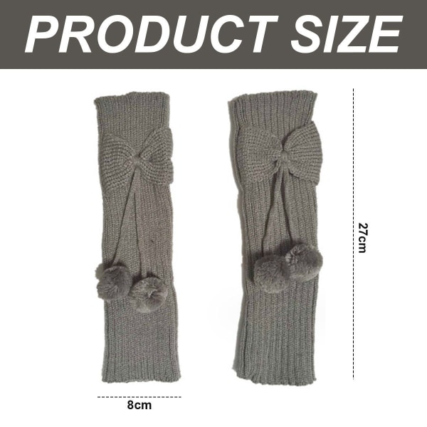 Long Leg Warmers for Women Lolita Fashion Wool Cable Knit Thigh Light Gray KLB