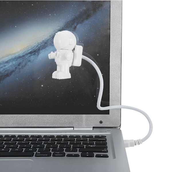 Bärbar tecknad astronaut USB LED-lampa flexibel KLB