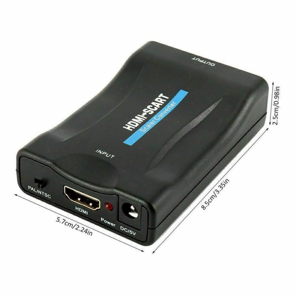 HDMI till Scart Converter Video Audio Converter Adapter HD TV DVD Universal