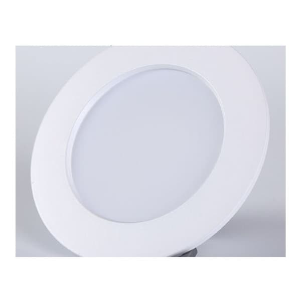 5 LED-baderomsspotlights, ultraflat 25mm, Ø90mm, hvit, innfelt taklampe, 5-7W LED-panel,