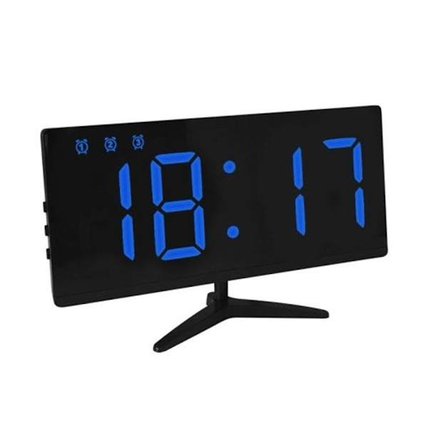6615A LED Elektronisk Klokke Smart Digital Bordklokke (Blå)