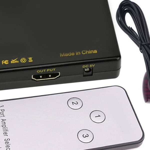 4K HD Multimedia Interface-svitsj 3 i 1 ut IR-fjernkontroll KLB