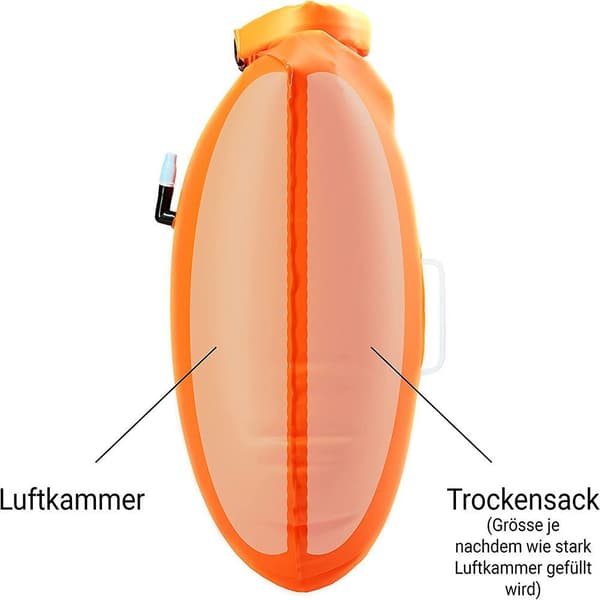 Simningsboj torr väska orange PVC säkerhetssimningsboj simring