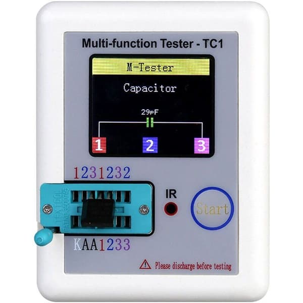 LCR-TC1 Multifunksjonell transistortester Fargegrafisk display