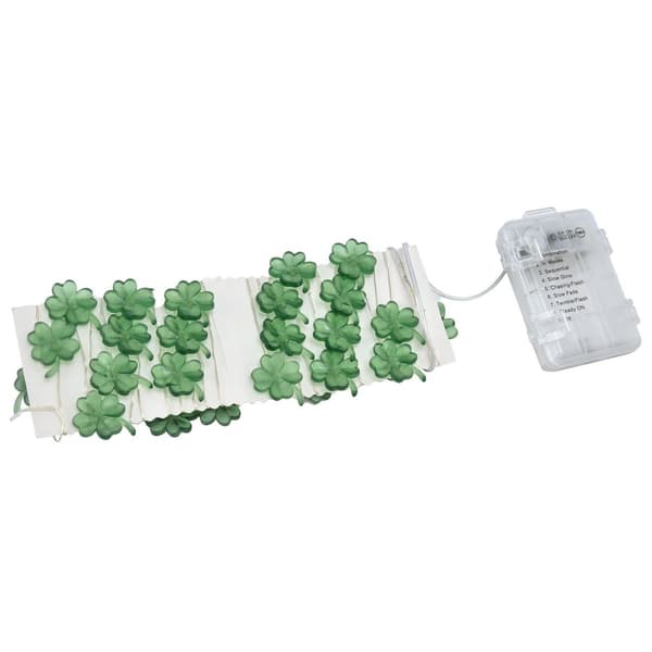 Heldige kløverformede 40 LED-lyskjeder, 3 meter dekorative lys KLB