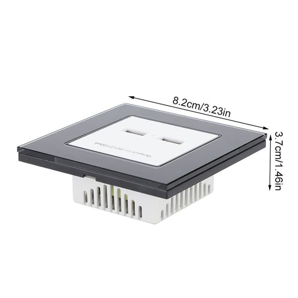 Seinäteline, virtapistokeadapteri, seinäkiinnitys, kaksois-USB-adapteri KLB