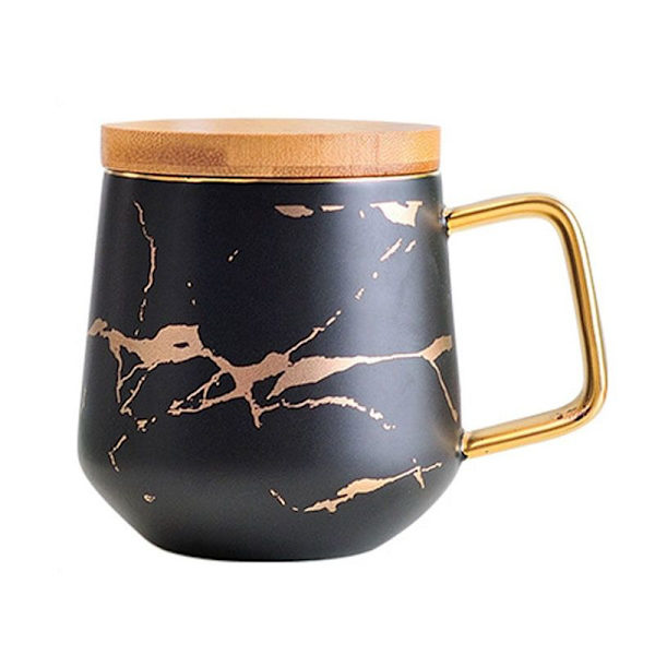 Marmor Kaffekop Sæt, 400ml Keramisk Kaffekop, Kan Holde