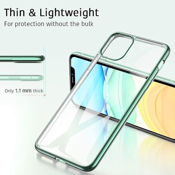 Genomskinligt silikonskal designat för iPhone 11 - Tunnt genomskinligt mjukt TPU