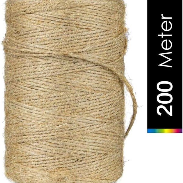 200M Jutegarn Havegarn Naturlig Jute Rope Craft Garn til