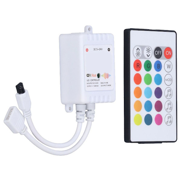 24 taster Smart LED fjernbetjening RGB trådløs controller 16 KLB