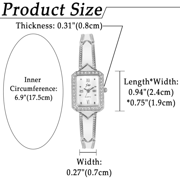 Watch elegant analogt kvartsarmbandsur romerska siffror watch